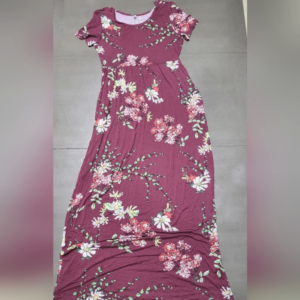 Long maxi dress burgundy